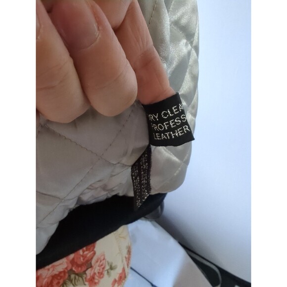 Baby Phat Sz L Vintage Y2k Bomber Jacket Hooded Spell Out Lamb Leather Sleeves - Picture 13 of 16